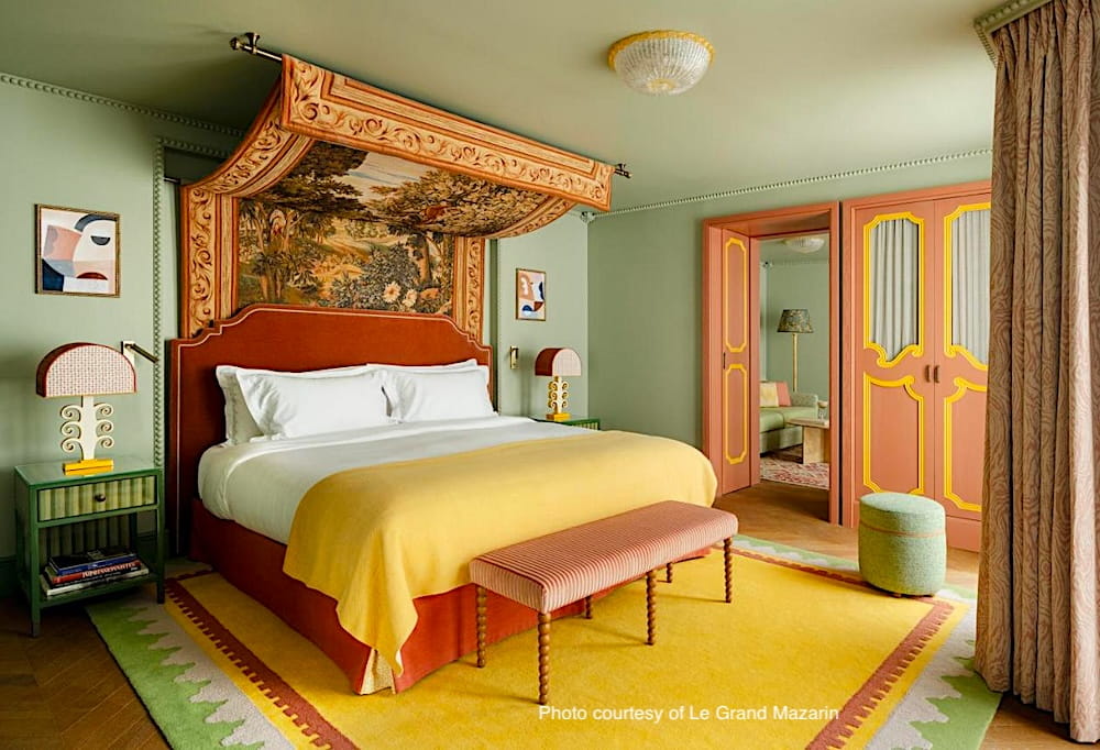 Guestroom in Le Grand Mazarin; photo courtesy of Le Grand Mazarin 