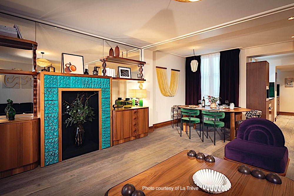 Shared living and dining space at La Trêve; photo courtesy of La Trêve