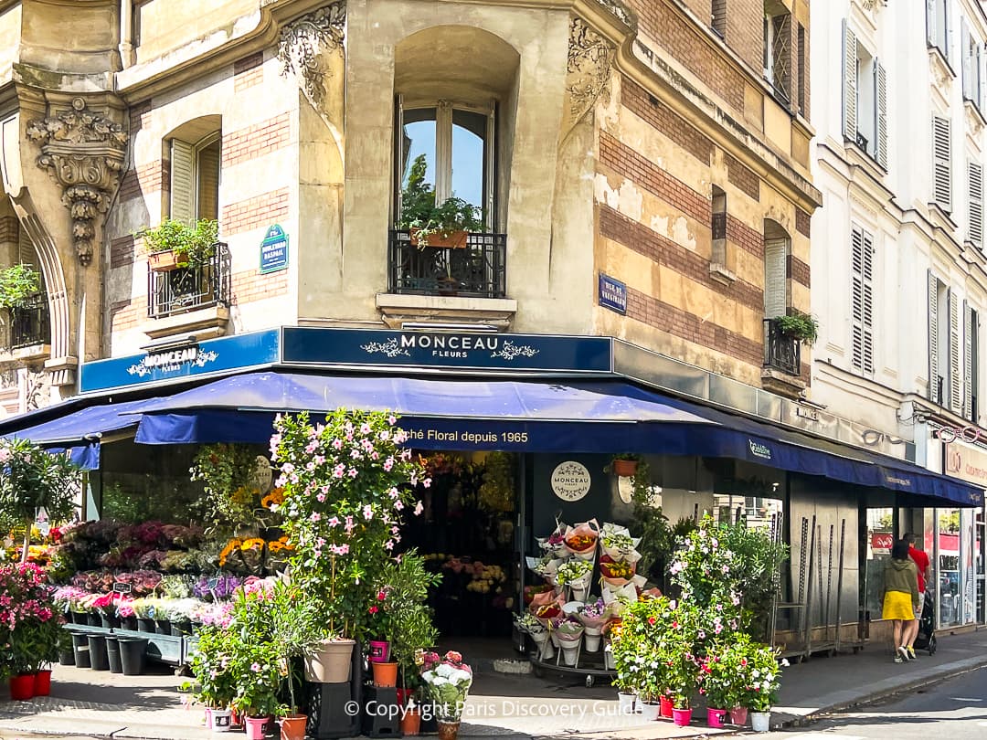 Flower shop on Boulevard Raspail near Hotel Sainte-Beuve 