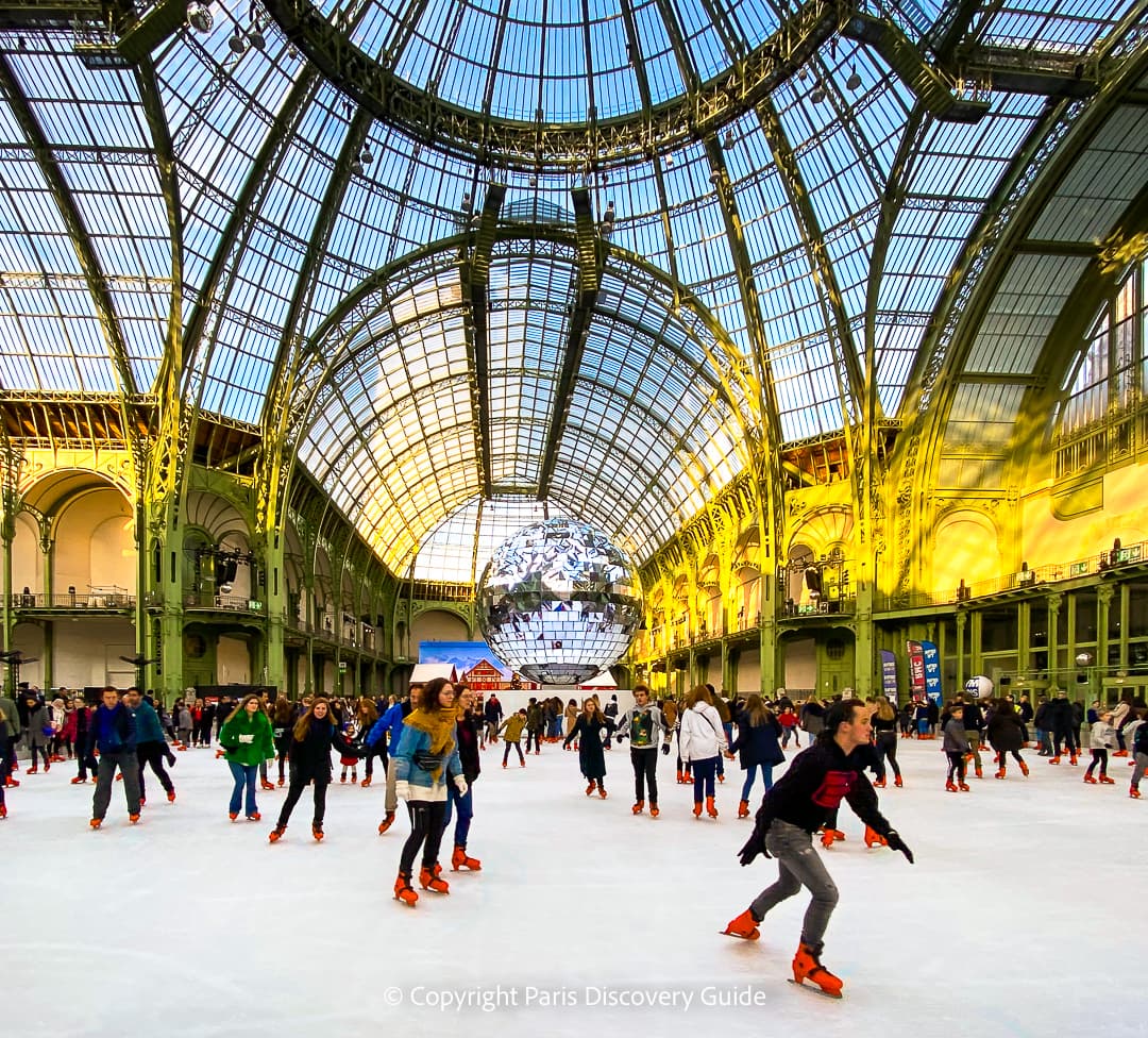 Ice skating at the Grand Palais in Paris 