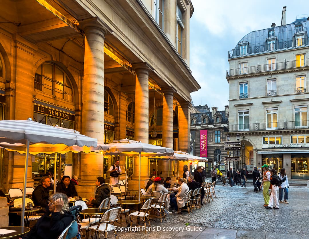 Le Nemours cafe across the street from the Louvre Museum - Late October