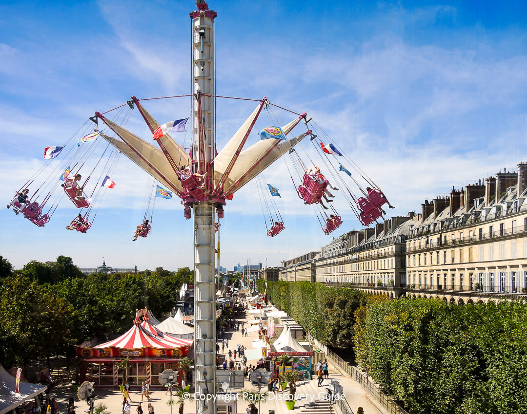 Photo of the Tuileries Garden Carnival taken while riding on the ferris wheel 