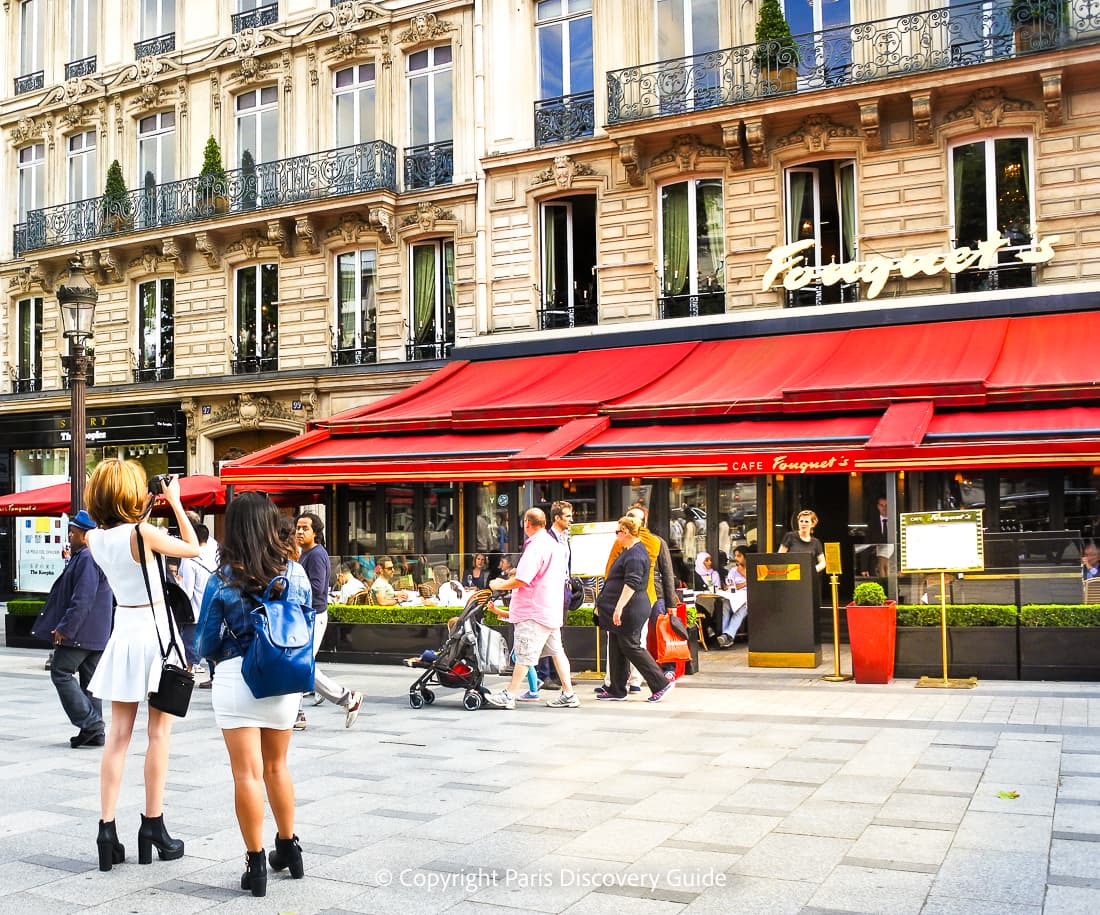 Fouquet's Cafe on Champs Elysees  