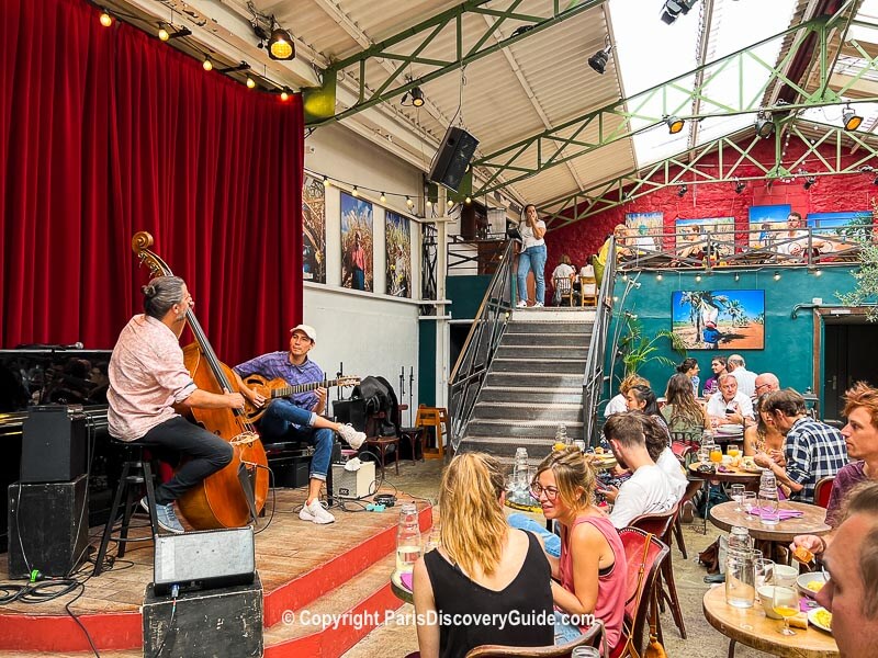 Jazz brunch at La Bellevilloise in Paris's Belleville neighborhood