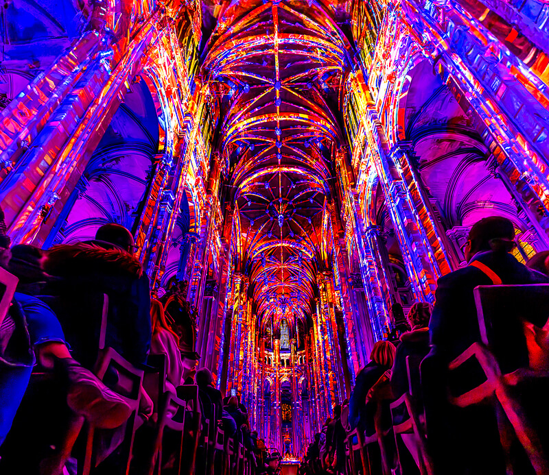 Luminescence immersive show at Saint-Eustasche Church - Photo courtesy of luminescense.fr