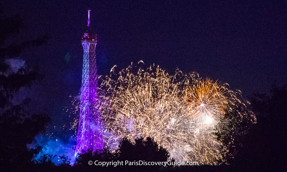 Bastille Day fireworks in Paris