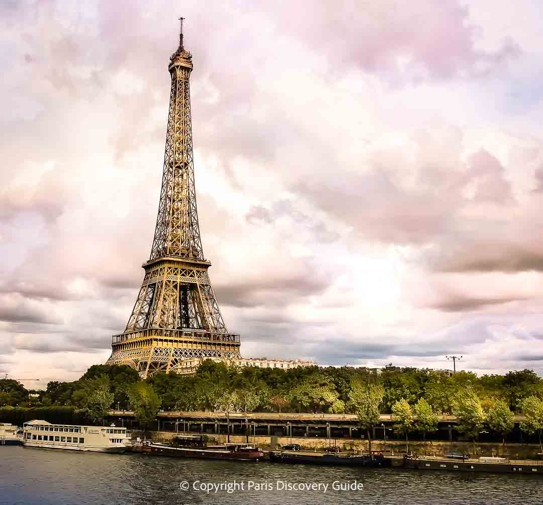 Eiffel Tower near sunset in Paris 