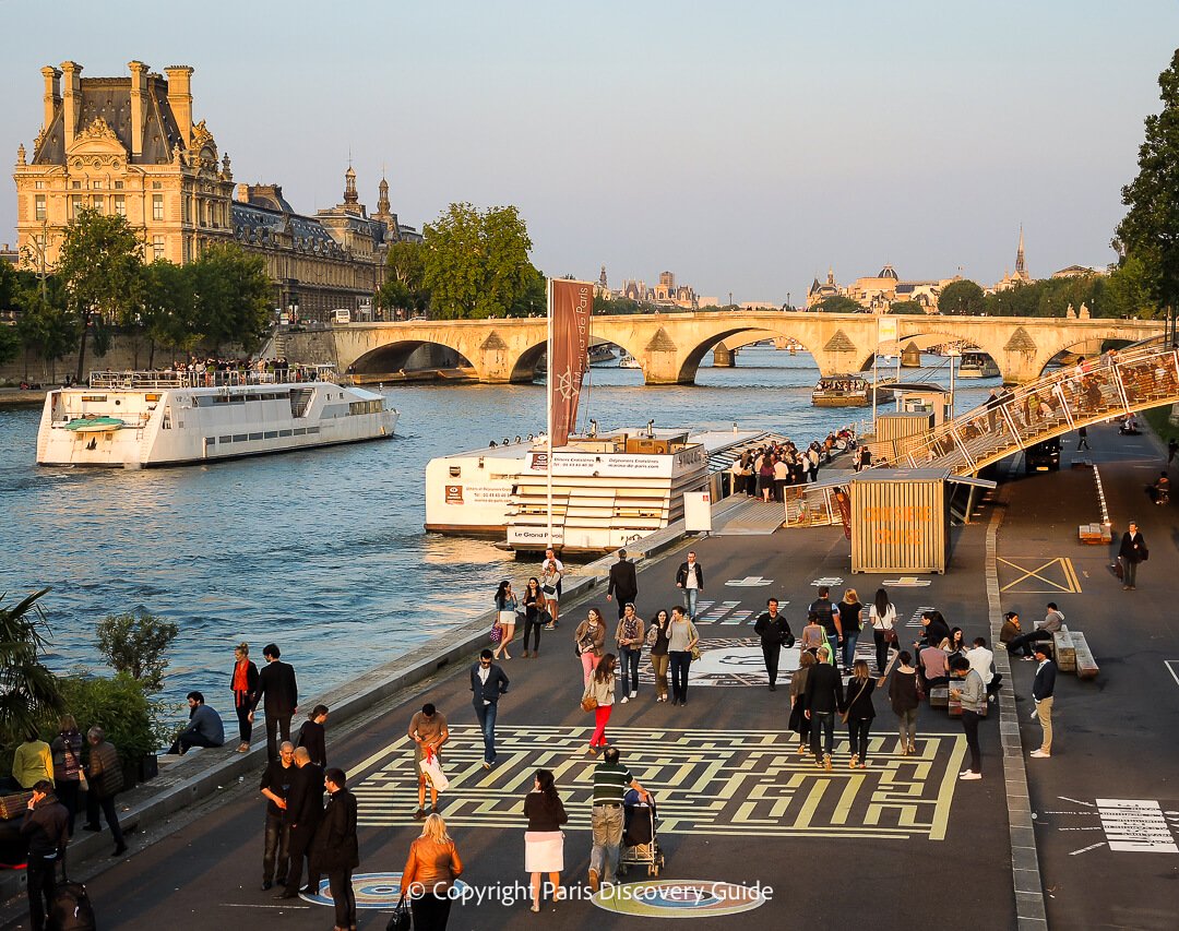 Games on the Left Bank near the Pont Royal bridge for Paris Plage