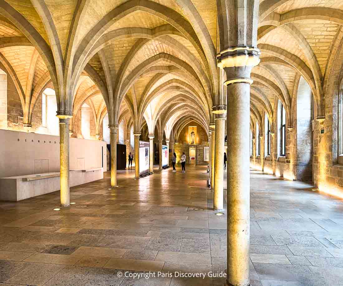 Vaulted ceilings at College des Bernardins, across the street from Hotel Pilgrim